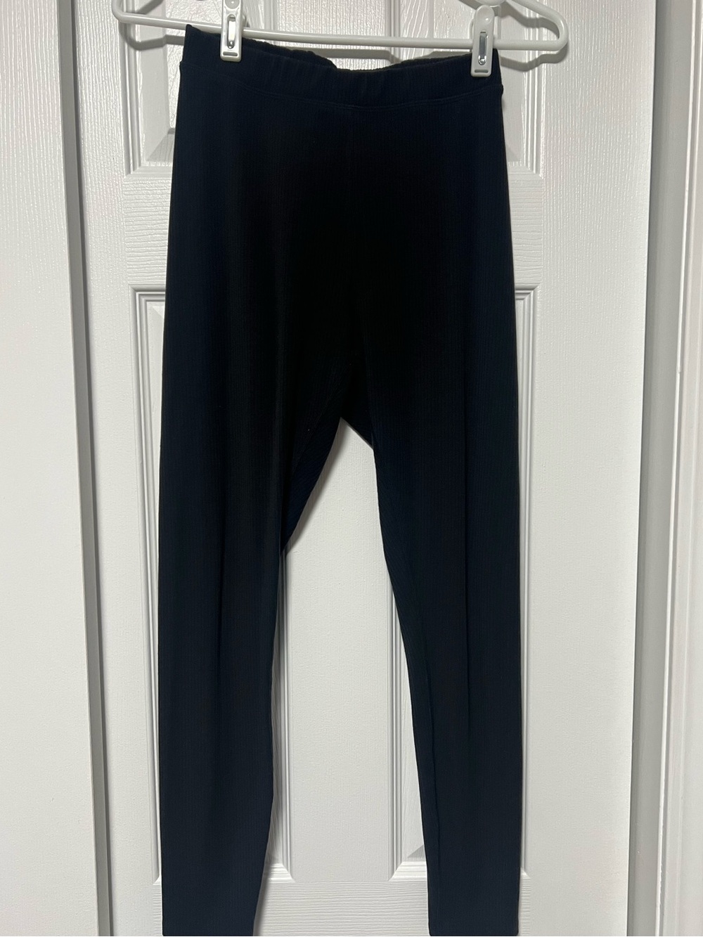 Alo Yoga Ribbed High-Waist 7/8 Blissful Legging Stretch Women's Black Size S - Picture 4 of 9